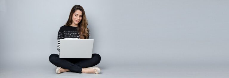 woman, laptop, business