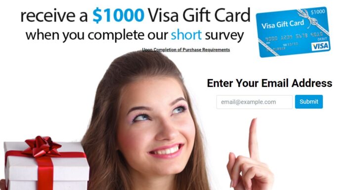 $1000 Visa Gift Card (US) Gift Cards - Discounts and vouchers